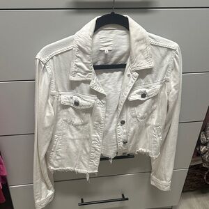 Elegant Off-White Women's Denim Jacket